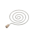 Shisha Accessories Silver Metal Whirlpool Shaped Hookah Shisha Charcoal Holder with Wood Handle